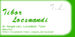 tibor locsmandi business card