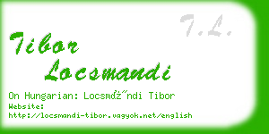 tibor locsmandi business card